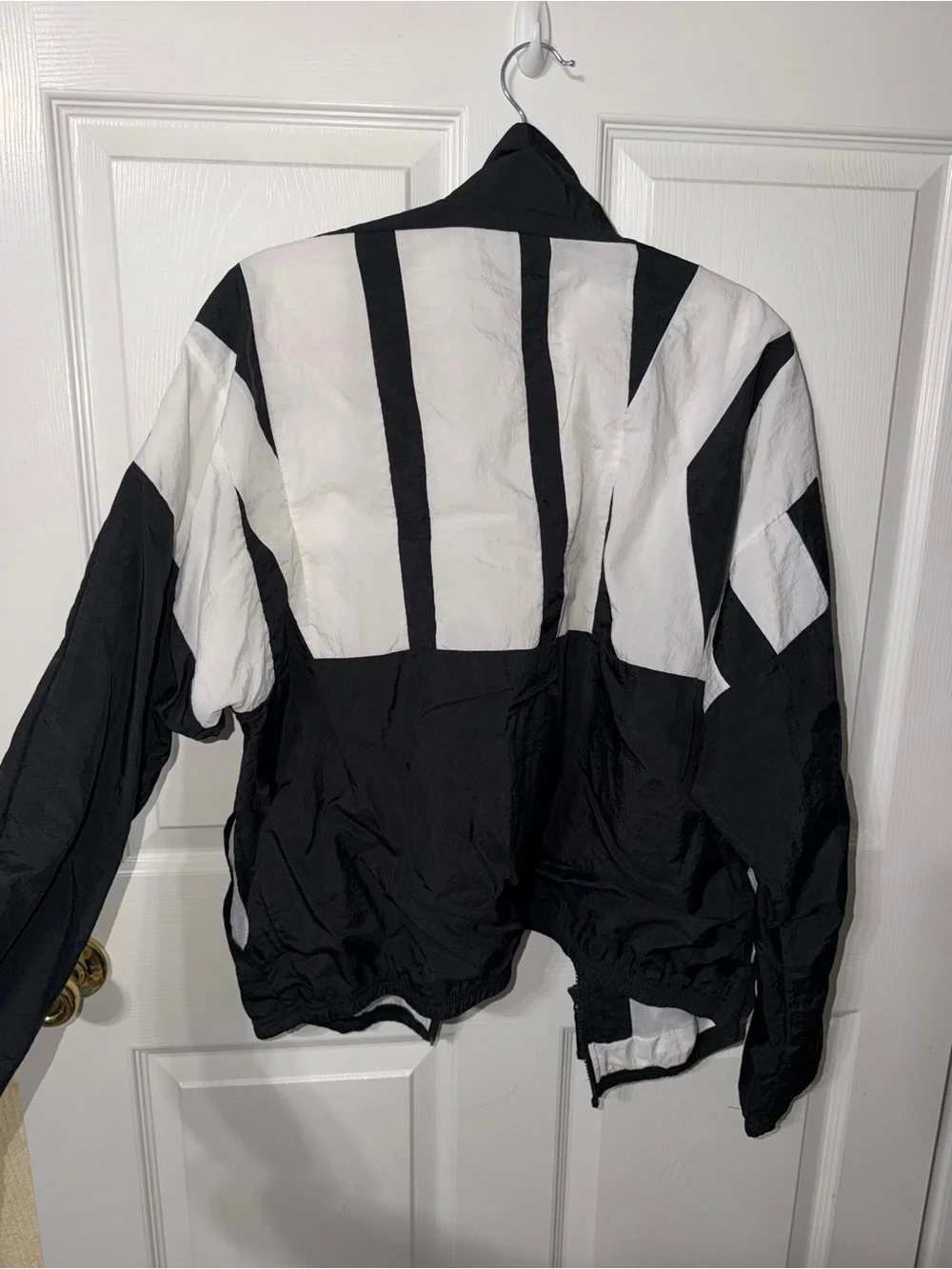 Nike Black Jacket with White Accents Lightweight Sport Jacket